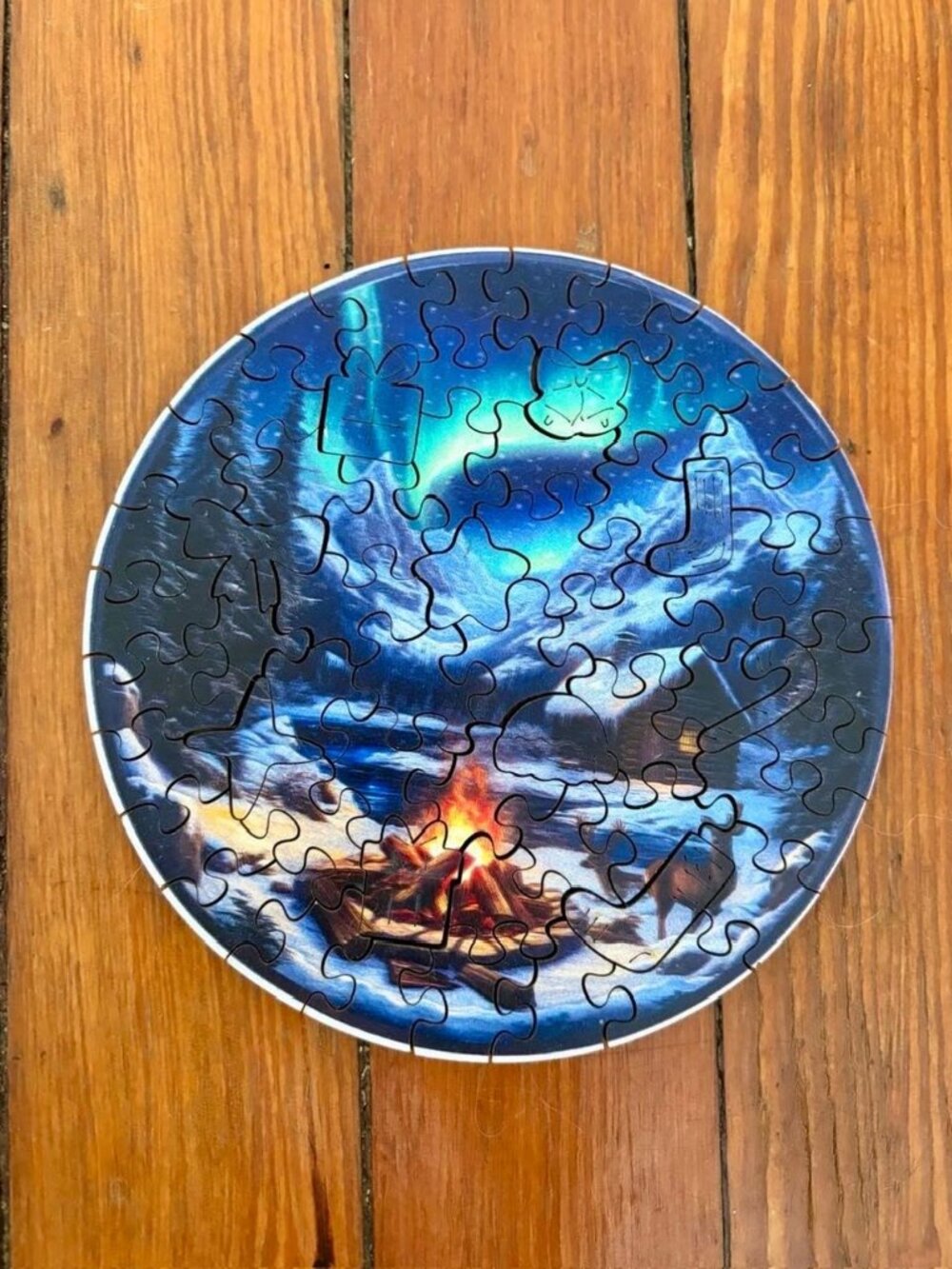 Set of 2 Wooden Jigsaw Puzzle By ZenChalet Complete